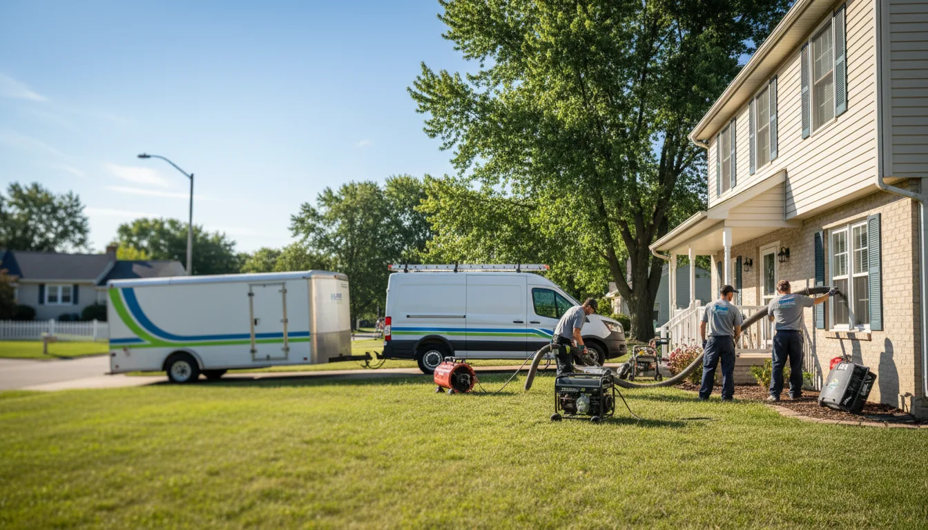 Flooded Basement Restoration And Cleanup With Repair in New Waverly, IN near me